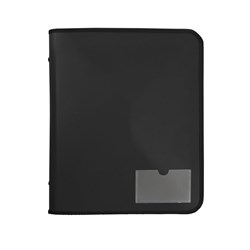Marbig Zipper Binder With Tech Case A4 2D Ring 25mm Black