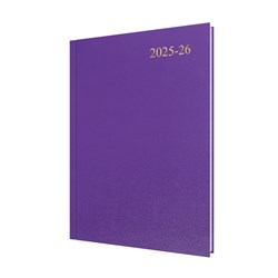 Collins Essential Financial Year Diary A4 Day To Page Purple