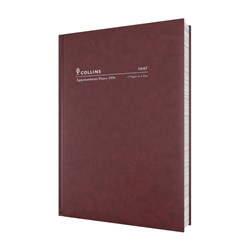 Collins Appointment Diary 2026 Early Edition A4 2 Pages To Day Burgundy