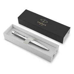 Parker Urban Twist Ballpoint Pen Metro Metallic Chrome Trim Blue Refill
