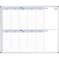 Visionchart Magnetic Stacked 2 Term School Planner Whiteboard 1500 x 1200mm