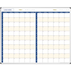 Visionchart Magnetic With Dates 2 Term School Planner Whiteboard 1500 x 1200mm