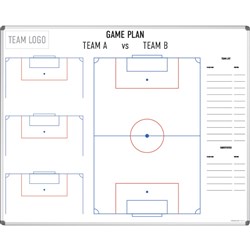 Visionchart Coaches Tactical Whiteboard 1500 x 1200mm Soccer Aluminium Frame