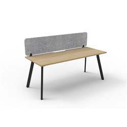 Rapidline Eternity Workstation Single Sided+Grey Eco Screen 1200Wx750Dx730mmH Oak/Black