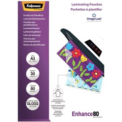 Fellowes ImageLast Laminating Pouch A3 80 Micron Gloss Pack Of 25