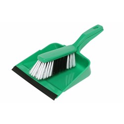 Edco Dust Pan & Brush Set Green