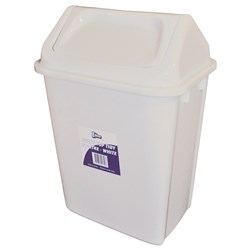 Edco Swing Top Tidy Bin 20L White